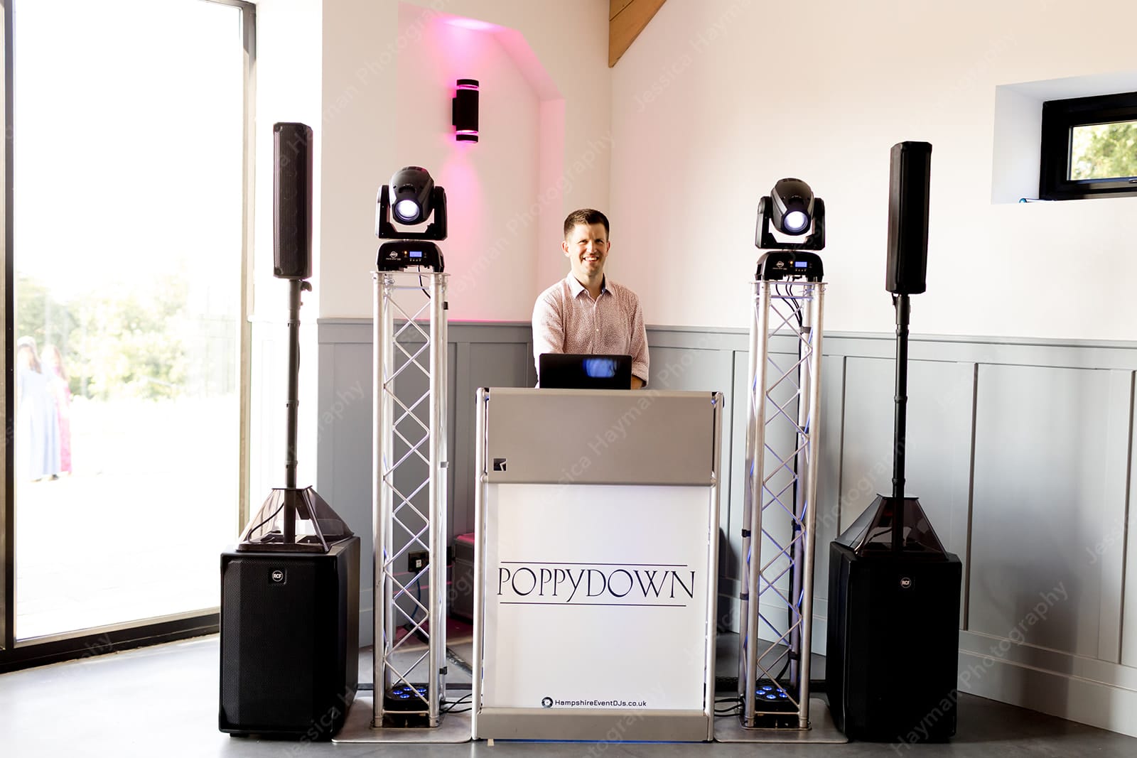 Wedding DJ performing at a bridal fair